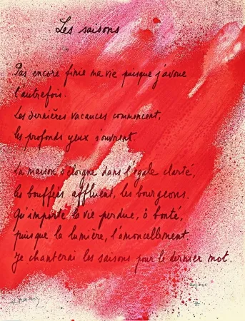 Litografia Bazaine - Placard Frenaud