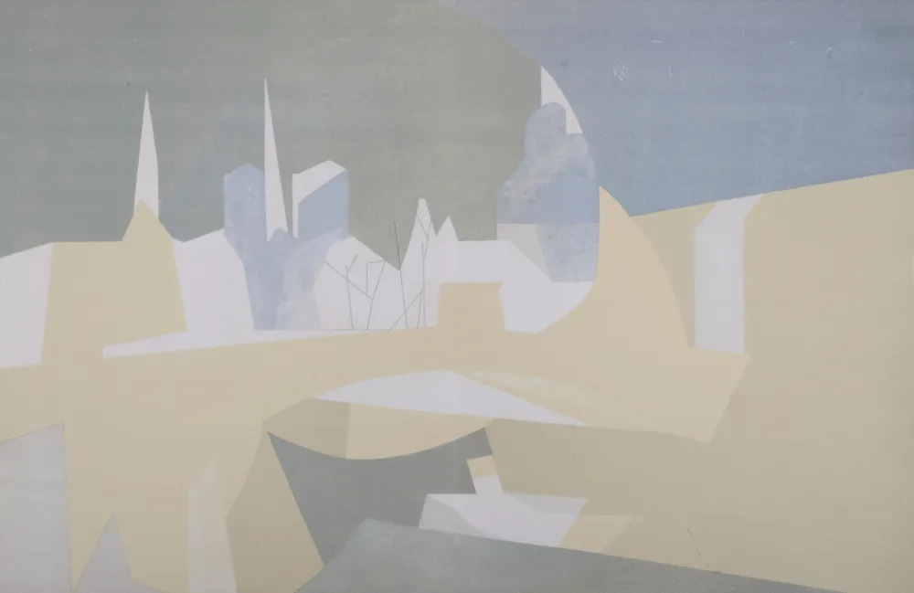 Litografia Beaudin - Ville et paquebot, 1962