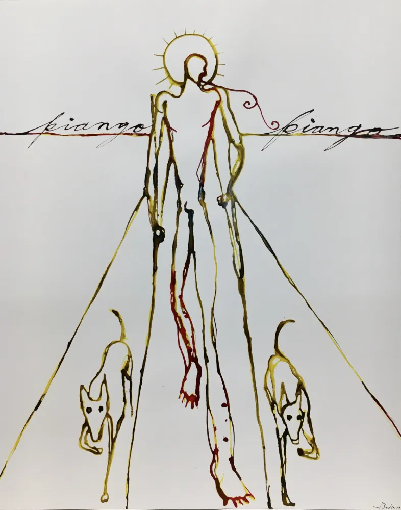 Serigrafia Bedia - Piango, Piango