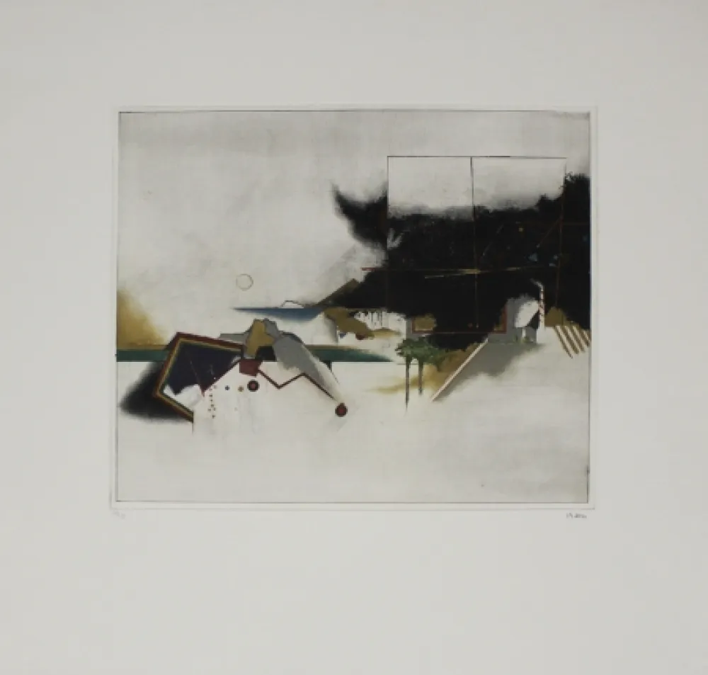 Água-Forte E Água-Tinta Beeri - Graue Landschaft / Gray Landscape