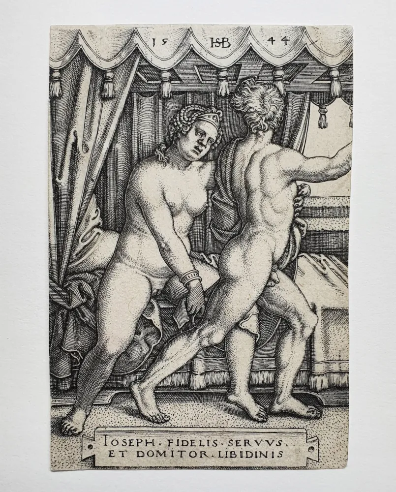 Água-Forte Beham - Joseph und Potiphars Weib (Joseph and Potiphar's wife)