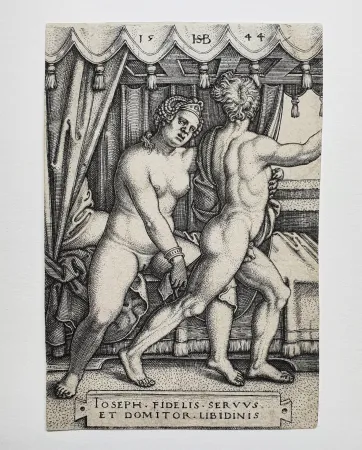 Água-Forte Beham - Joseph und Potiphars Weib (Joseph and Potiphar's wife)