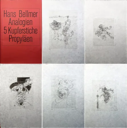 Gravura Bellmer - DIE ANALOGIEN, 5 KUPFERSTICHE (1971) - 5 gravures originales signées.