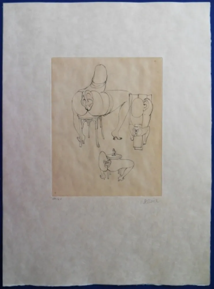 Gravura Bellmer - Elle s'est assise