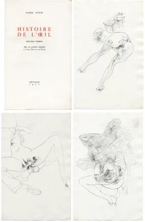 Livro Ilustrado Bellmer - HISTOIRE DE L'OEIL. Nouvelle version. Avec six gravures originales à l'eau-forte et au burin.