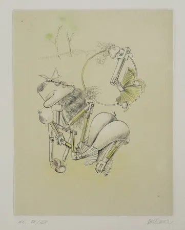 Água-Forte E Água-Tinta Bellmer - La Mitrailleuse