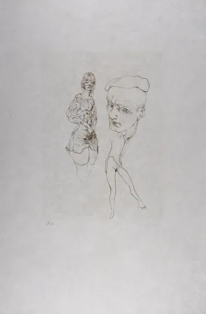 Água-Forte Bellmer - L'Homme à la casquette