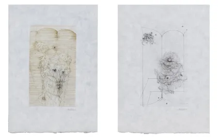 Gravura Bellmer - MODE D'EMPLOI. Suite des 7 gravures signées sur Japon nacré (1967)