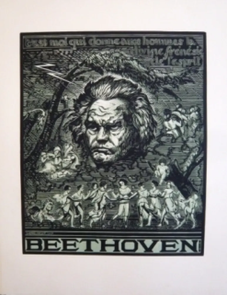Xilogravura Belot  - Beethoven