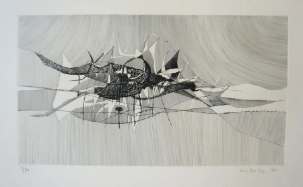 Gravura Berge - Impression marine