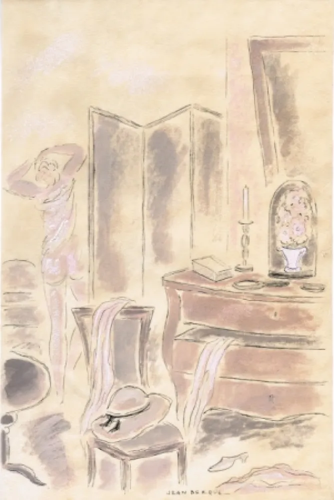 Livro Ilustrado Berque - Le bruit du silence.  Gouaches originales de Jean Berque.