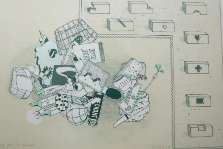 Litografia Bertholo - Sans titre