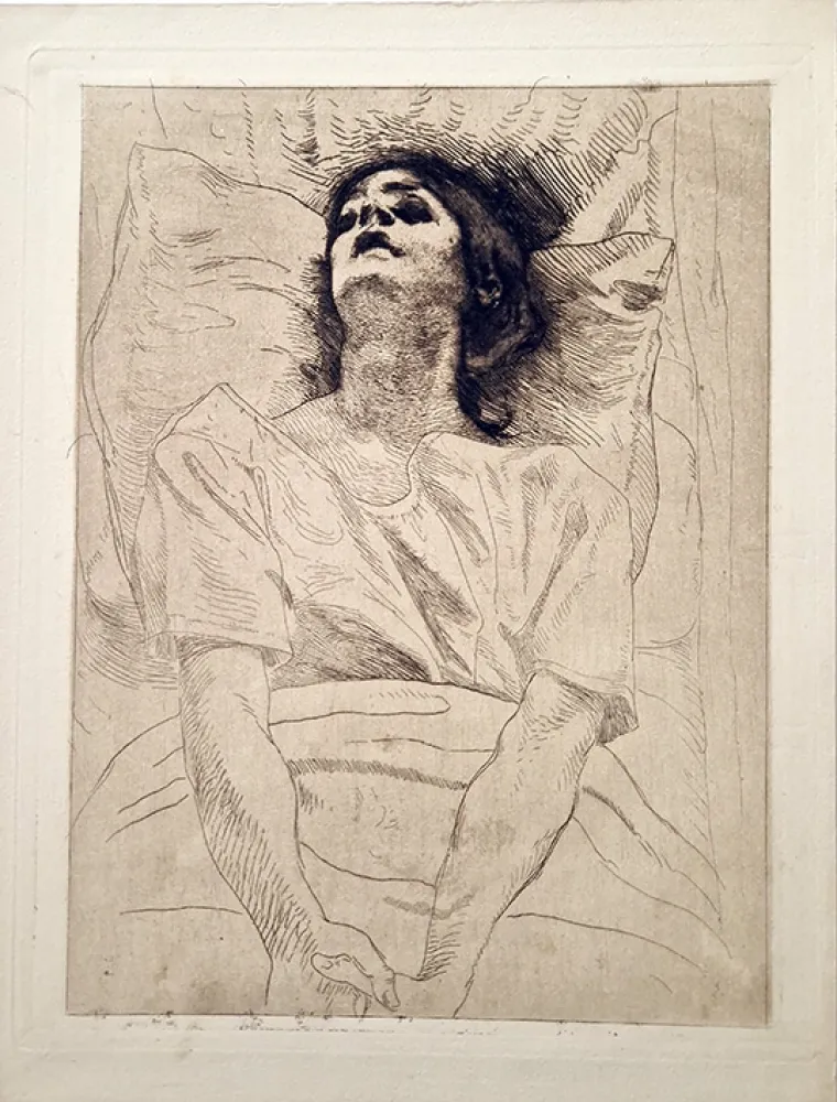 Água-Forte Besnard - La morte