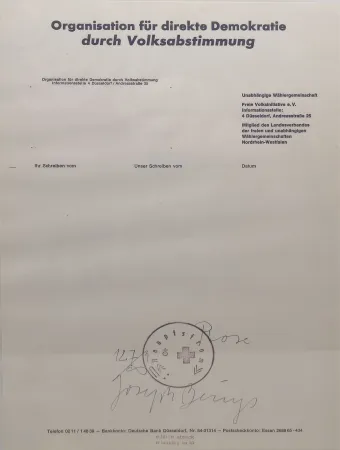 Múltiplo Beuys - Rose für direkte Demokratie, 1973. 