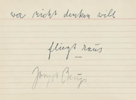 Múltiplo Beuys - Sich selbst (wer nicht denken will fliegt raus)