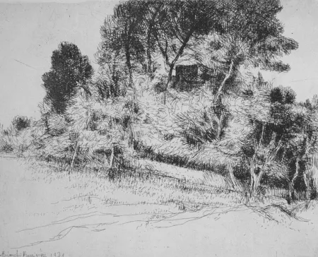 Água-Forte Bianchi Barriviera - Paesaggio alla via Nomentana