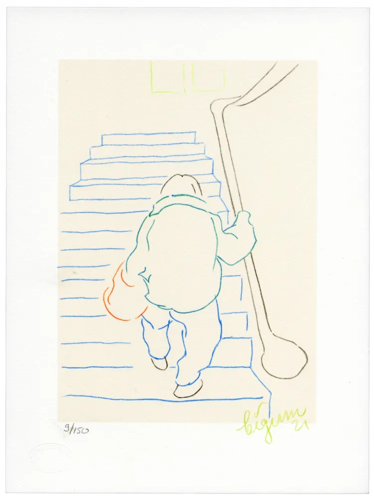 Litografia Bigum - Sans Titre