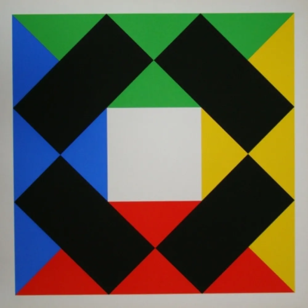 Serigrafia Bill - Komposition mit weissem Zentrum