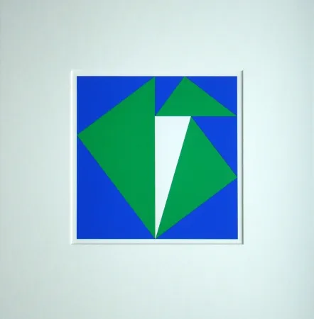 Serigrafia Bill - Neun pythagoräische Dreiecke abweichendes Dreieck umschliessend