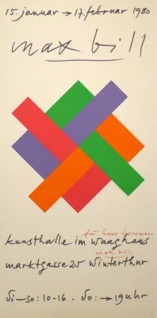 Serigrafia Bill - Plakat Kunsthalle Winterthur