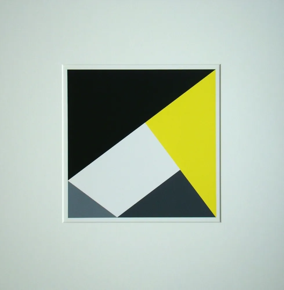 Serigrafia Bill - Von vier pythagoräischen Dreiecken umschlossenes Weiss