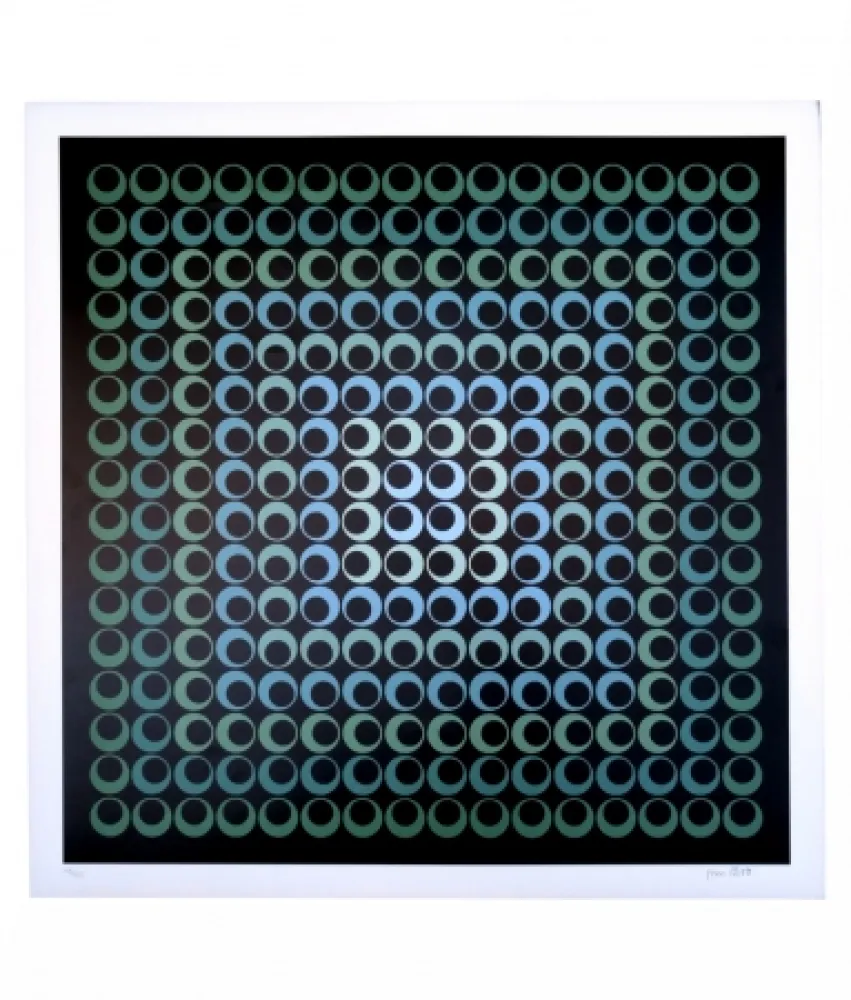 Serigrafia Bird - Tribute to Vasarely