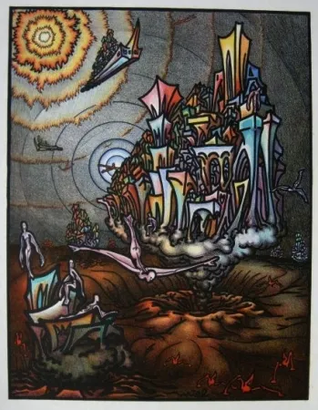 Litografia Birnbaum - Auf einem anderen Stern / On Another Star