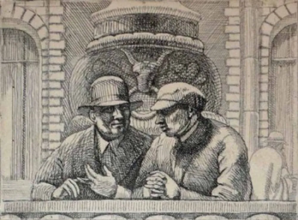 Gravura Bishop - Isabel Bishop.  Eight Etchings, 1927-1934.