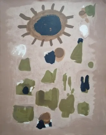 Litografia Bissiere - Abstraction