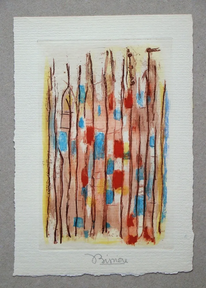 Água-Tinta Bissiere - Untitled composition