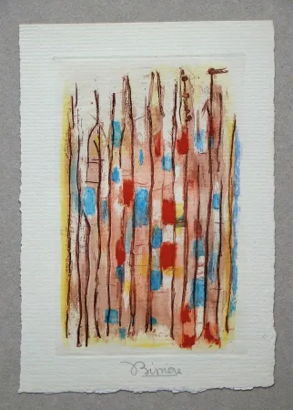 Água-Tinta Bissiere - Untitled composition