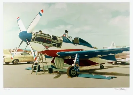 Litografia Blackwell - Red, White & Blue Mustang