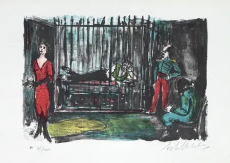 Litografia Blatas - 	L'opera Des Gueux the Beggers Opera plate no. IV