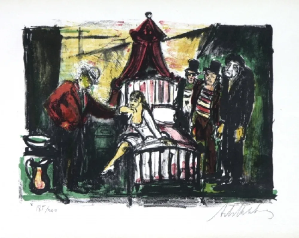 Litografia Blatas - 	L'Opera Des Gueux, The Beggers Opera Plate V