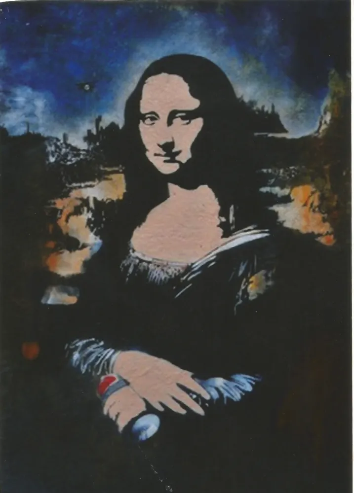 Serigrafia Blek Le Rat - Mona Lisa