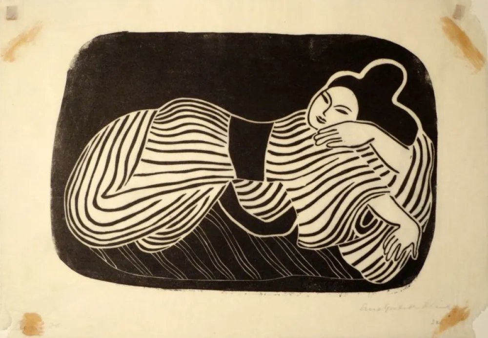 Xilogravura Blenk - Liegende