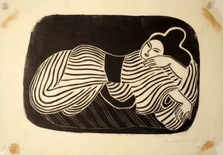 Xilogravura Blenk - Liegende