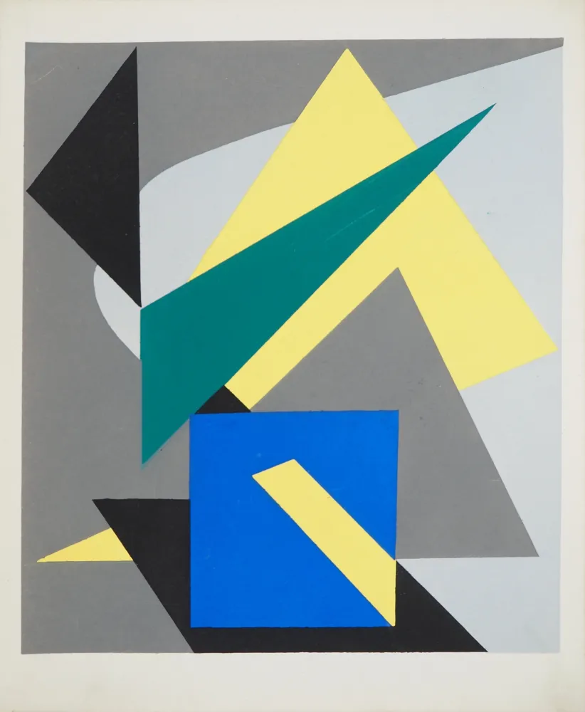 Litografia Bloc - Abstraction géométrique