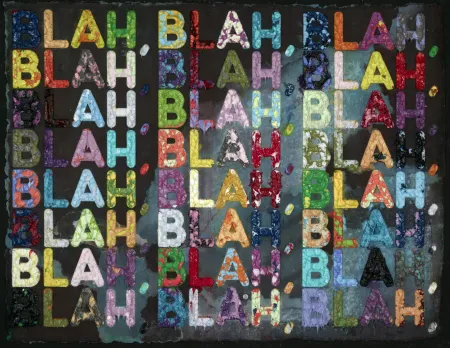 Monotipia Bochner - Blah Blah Blah (Black)