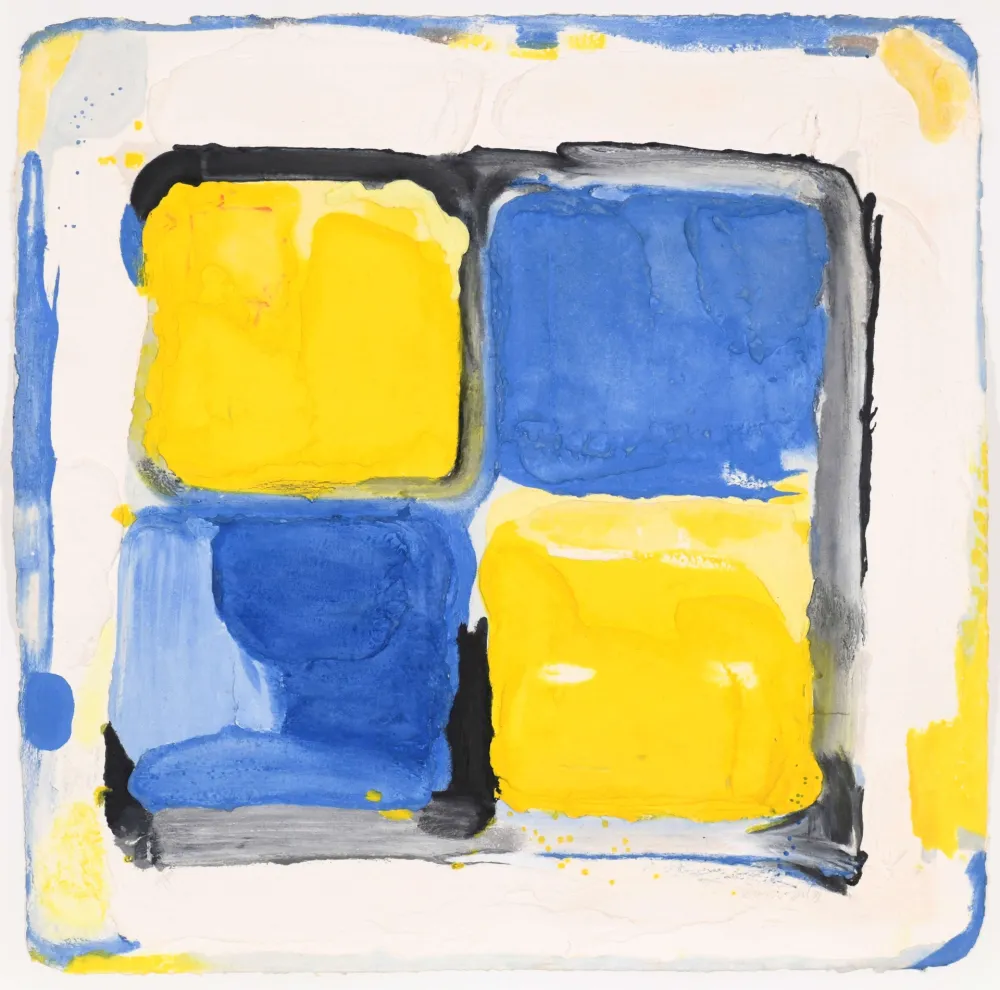 Gravura Bogart - Yellow / blue / square