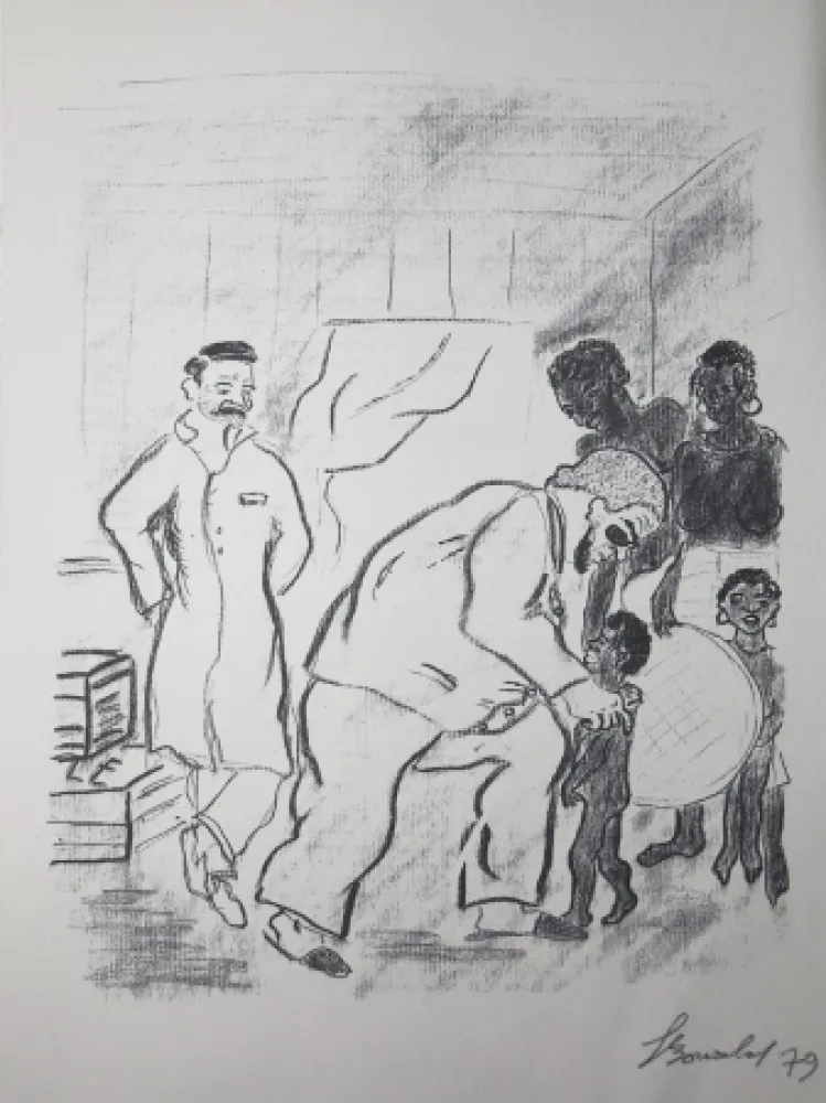 Gravura Bonabel - Louis-Ferdinand Céline - Gravure Originale - Voyage au Bout de la Nuit