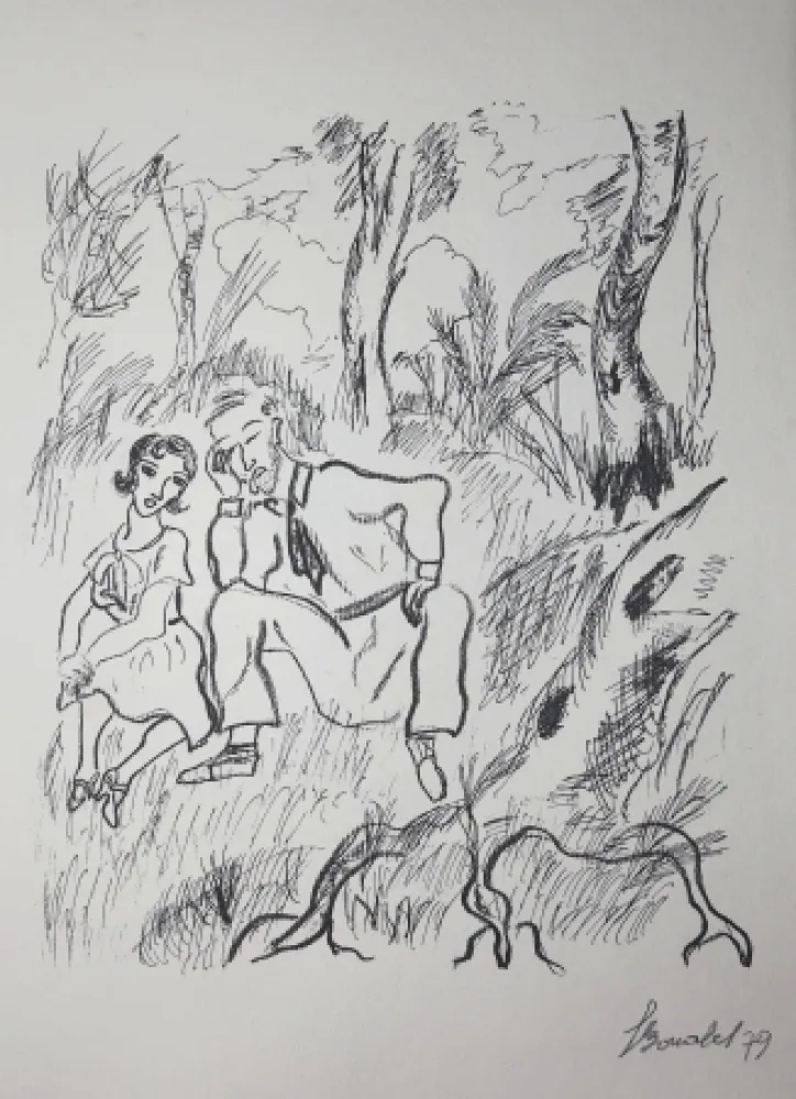 Gravura Bonabel - Louis-Ferdinand Céline - Gravure Originale - Voyage au Bout de la Nuit