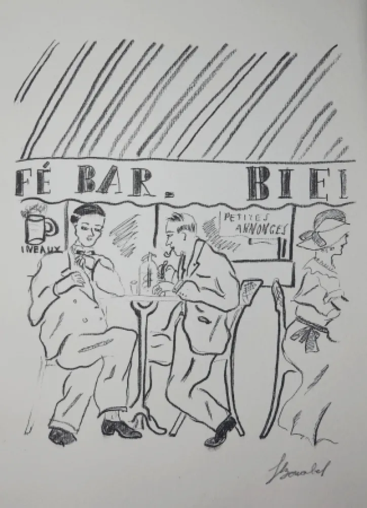 Gravura Bonabel - Louis-Ferdinand Céline - Gravure Originale - Voyage au Bout de la Nuit