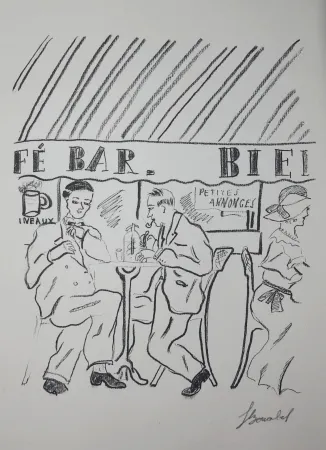 Gravura Bonabel - Louis-Ferdinand Céline - Gravure Originale - Voyage au Bout de la Nuit