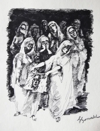 Gravura Bonabel - Louis-Ferdinand Céline / Lucette Almansor - Gravure Originale - Répétion ballet en costume