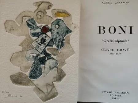 Livro Ilustrado Boni - Grafisculptures - Oeuvre gravé - 1957 - 1970