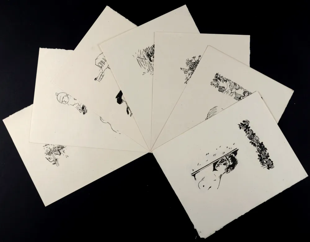 Xilogravura Bonnard - La Vie de Sainte Monique, Suite de bois non utilisés #II, 1930