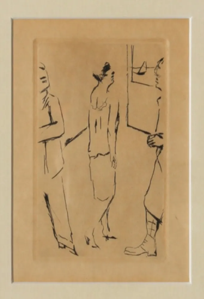 Água-Forte Bonnard - Lady in the Street