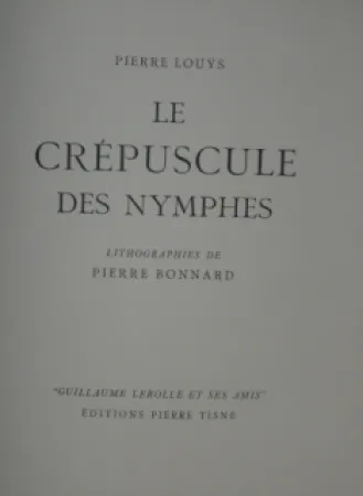 Livro Ilustrado Bonnard - LE CREPUSCULE DES NYMPHES