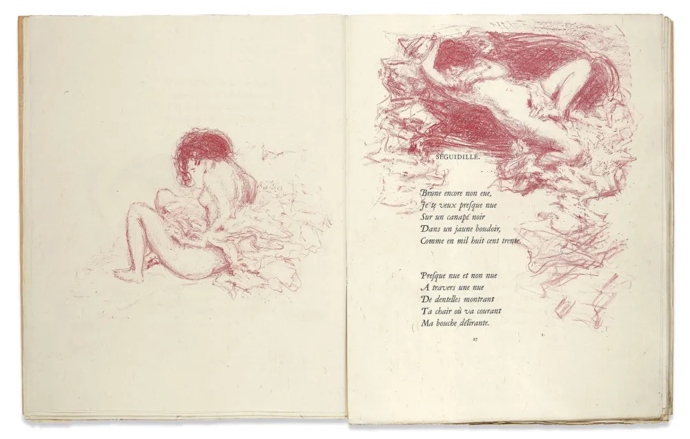 Livro Ilustrado Bonnard - Verlaine. PARALLÈLEMENT. 109 lithographies originales (Vollard 1900)